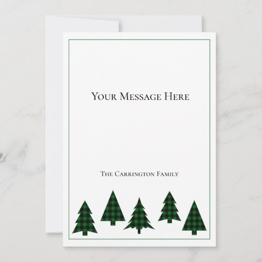 Buffalo Check Merry Kerstmis eenvoudig (Achterkant)