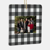 Buffalo Check naam en foto ornament (Rechts)