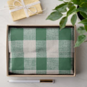 Buffalo Check Nuetral & Green Decoupage Paper Tissuepapier (Geschenk)