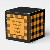 Buffalo Check - Oranje en Zwart - Klassiek Bedankdoosjes (Voorkant Zijde)