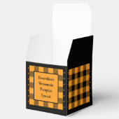 Buffalo Check - Oranje en Zwart - Klassiek Bedankdoosjes (Geopend)