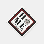 Buffalo check ornament "Home" gepersonaliseerd Servet (Hoek)