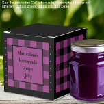 Buffalo Check - Paars en Zwart - Klassiek Bedankdoosjes<br><div class="desc">Klassieke paarse/paarsviolette en zwarte buffalo check cadeau verpakkingsdoos. Tekst op beide zijden van de doos is aanpasbaar. Als u de knop 'ontwerp bewerken' gebruikt,  kunt u ook uw eigen afbeeldingen/foto's toevoegen. Andere kleuren beschikbaar.

Zie de Collectie van alle doosmaten & buffalo check kleuren hier:
https://www.zazzle.com/collections/boxes_product_promotional_gift_buffalo_check-119842043554925619</div>