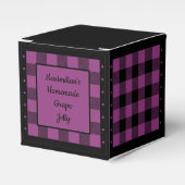 Buffalo Check - Paarse en zwarte - Classic Bedankdoosjes (Voorkant Zijde)