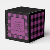 Buffalo Check - Paarse en zwarte - Classic Bedankdoosjes (Achterkant)