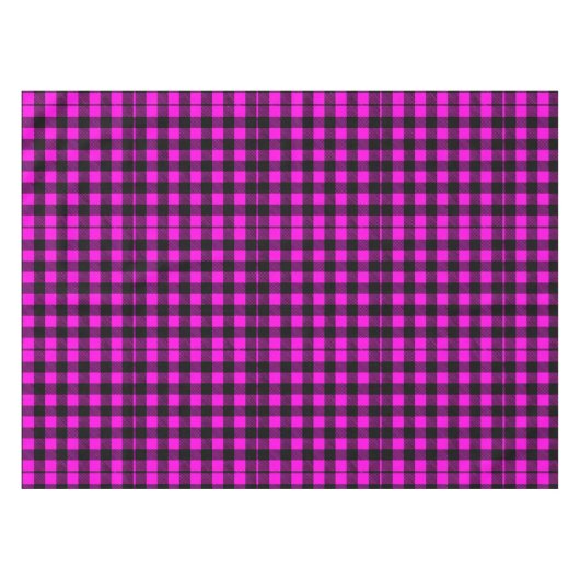 Buffalo Check Paarse Plaid Pattern Tafelkleed (Voorkant (Horizontaal))