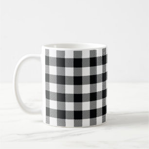 Buffalo Check Pattern Black Check Koffiemok