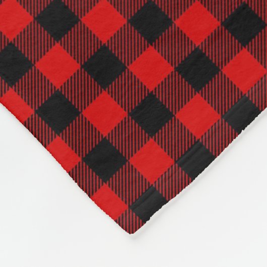 Buffalo Check Pattern Cozy Country Fleece Blanket Deken (Hoek)
