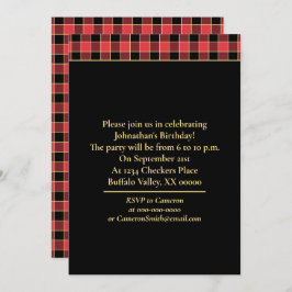 Buffalo Check Pattern Custom Colors SVG Party Kaart