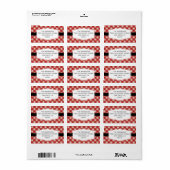 Buffalo Check Pattern Holiday Address Label (Full Sheet)
