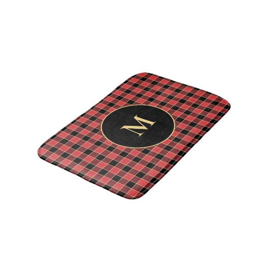 Buffalo Check Pattern Monogram Aangepaste kleuren Badmat (Gekanteld)