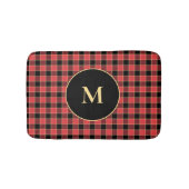 Buffalo Check Pattern Monogram Aangepaste kleuren Badmat (Voorkant)