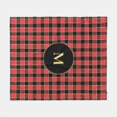 Buffalo Check Pattern Monogram Aangepaste kleuren  Fleece Deken (Voorkant (Horizontaal))