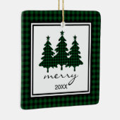 Buffalo Check Photo Keramisch Ornament (Rechts)