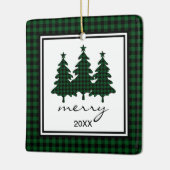 Buffalo Check Photo Keramisch Ornament (Links)