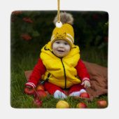 Buffalo Check Photo Keramisch Ornament (Achterkant)