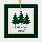 Buffalo Check Photo Keramisch Ornament (Voorkant)