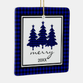 Buffalo Check Photo Keramisch Ornament (Rechts)