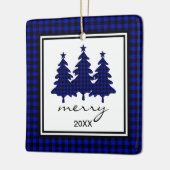 Buffalo Check Photo Keramisch Ornament (Links)