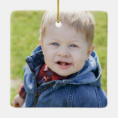 Buffalo Check Photo Keramisch Ornament (Achterkant)