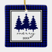 Buffalo Check Photo Keramisch Ornament (Voorkant)