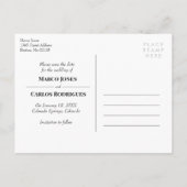 Buffalo Check Pijl Monogram Foto De datum opslaan Aankondigingskaart (Achterkant)