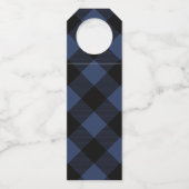 Buffalo Check Plaid Christmas Gepersonaliseerd cad Flessenhanger (Achterkant)