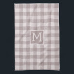 Buffalo check plaid gingham check beige monogram theedoek<br><div class="desc">Breng tijdloze charme en gezellige boerderijstijl naar uw Keuken met onze Boerderij Buffalo Check Plaid Beige Monogram keukenhanddoek. Met een klassiek buffelcontrolepatroon in zachte beige tinten combineert deze elegante keukenhanddoek moeiteloos rustieke warmte met moderne eenvoud. Personaliseer het met uw aangepaste monogram voor een doordachte aanraking die het uniek van u...</div>