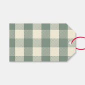 Buffalo Check Plaid Green Gingham Holiday Gift Lab Cadeaulabel (Voorkant (Horizontaal))