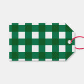 Buffalo Check Plaid Green Holiday Gift Label Cadeaulabel (Voorkant (Horizontaal))