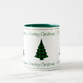 Buffalo Check Plaid Holiday Country Kerstmis Tweekleurige Koffiemok (Center)
