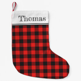 buffalo check plaid stocking kleine kerstsok