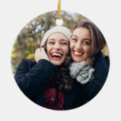 Buffalo Check Pset Black & White Beste vrienden Keramisch Ornament (Achterkant)