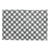 Buffalo Check Pset Black White Pattern Farmhouse Kussensloop (Achterkant)