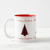 Buffalo Check Pset Holiday Country Kerstmis twee Tweekleurige Koffiemok (Links)