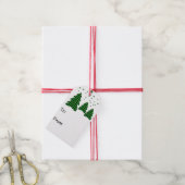 Buffalo Check Pset-kerstfeestdag Cadeaulabel (Met Touw)