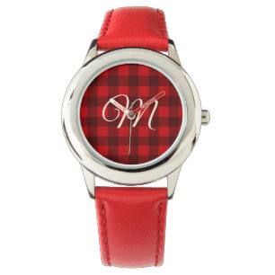 Buffalo Check Pset-kerstpatroon Horloge