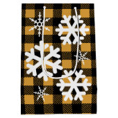 Buffalo Check Pset & White Snowflakes Medium Cadeauzakje (Achterkant)