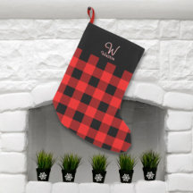 Buffalo Check Red Pset Small Kerstmis Stocking