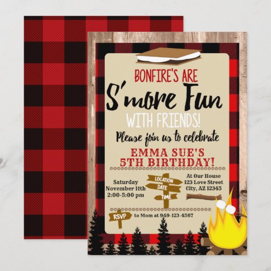 Buffalo Check Red S is leuker met vrienden van afg Kaart (Voorkant / Achterkant)