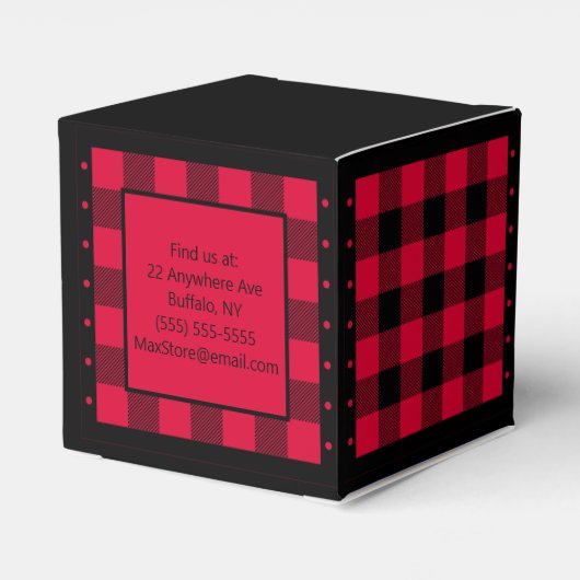 Buffalo Check - Rood en Zwart - Houthakkers Klassi Bedankdoosjes (Achterkant)