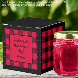 Buffalo Check - Rood en Zwart - Lumberjack Classic Bedankdoosjes<br><div class="desc">Klassiek rood en zwart of houthakker buffel vink gunst vakje. Tekst aan beide zijden van de doos is aanpasbaar. Als u de knop/tool 'ontwerp bewerken' gebruikt,  kunt u ook uw eigen afbeeldingen/foto's toevoegen. Andere kleurstellingen beschikbaar. Bekijk het Collectie van alle doosgroottes & buffels controleer kleuren hier: https://www.zazzle.com/collections/boxes_product_promotional_gift_buffalo_check-119842043554925619</div>