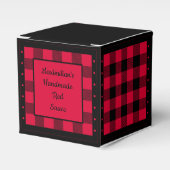 Buffalo Check - Rood en Zwart - Lumberjack Classic Bedankdoosjes (Voorkant Zijde)