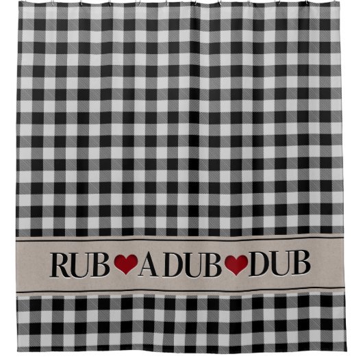 Buffalo Check Rustic Land Douchegordijn (Voorkant)