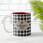 Buffalo Check Rustic Land op maat Tweekleurige Koffiemok