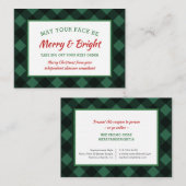 Buffalo Check Rustige Kerstmis Coupon Skincare Visitekaartje (Voorkant / Achterkant)