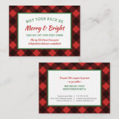 Buffalo Check Rustige Kerstmis Coupon Skincare Visitekaartje (Voorkant / Achterkant)