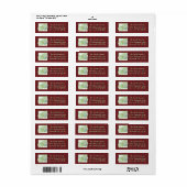 Buffalo Check Script Botanische adresterugkeer Etiket (Full Sheet)