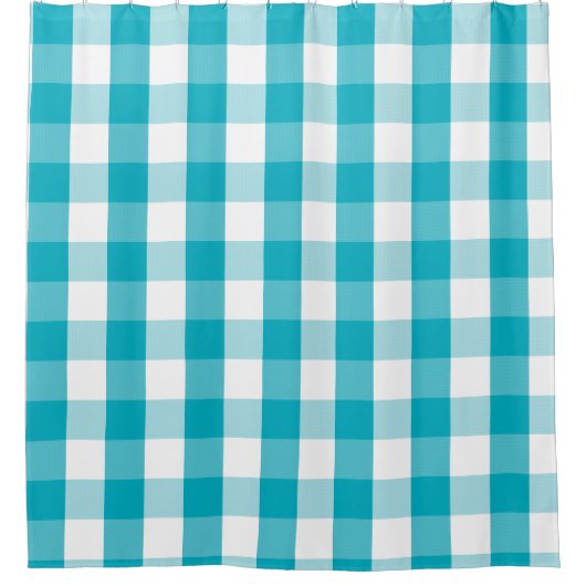 Buffalo Check Scuba Blue Shower Curtain Douchegordijn (Voorkant)