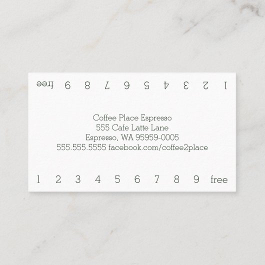 Buffalo Check Simple Coffee Punchcard Klantenkaartje (Achterkant)